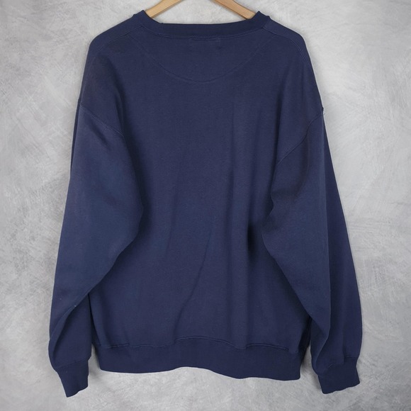 Vintage American Eagle Outfitters Sweatshirt Mens Large Navy Blue Moose 80s 90s - Picture 12 of 16